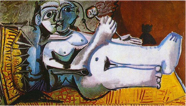 Picasso Lying Female Nude Femme Nue Couchee Surrealism 1964